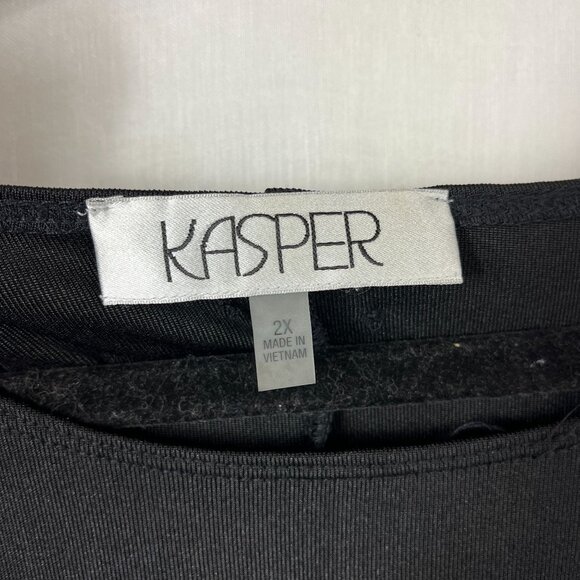Kasper Sleeveless Midi A-line Dress Pockets Women‎ 2X Plus Size Professional - Picture 7 of 11
